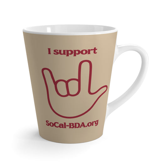 ILY ASL Handshape Latte Mug — Support Southern California Black Deaf Advocates
