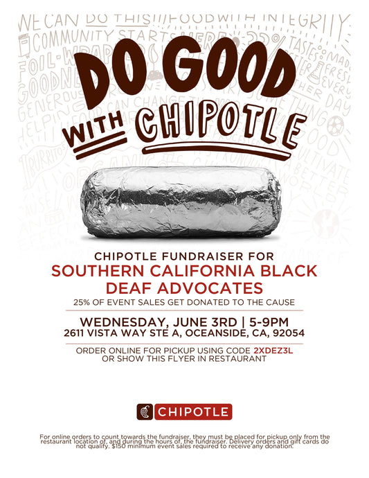 Fundraiser at Chipotle in Oceanside!