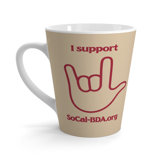ILY ASL Handshape Latte Mug — Support Southern California Black Deaf Advocates