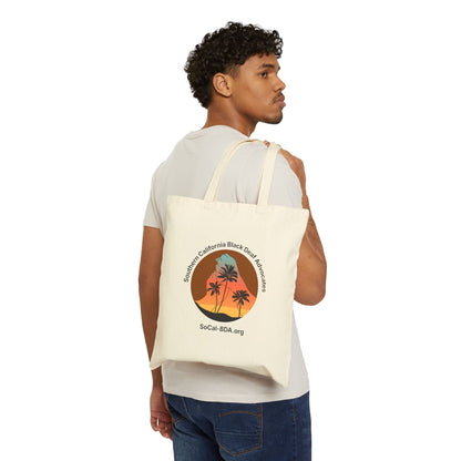 Tote Bag with Southern California Black Deaf Advocates logo