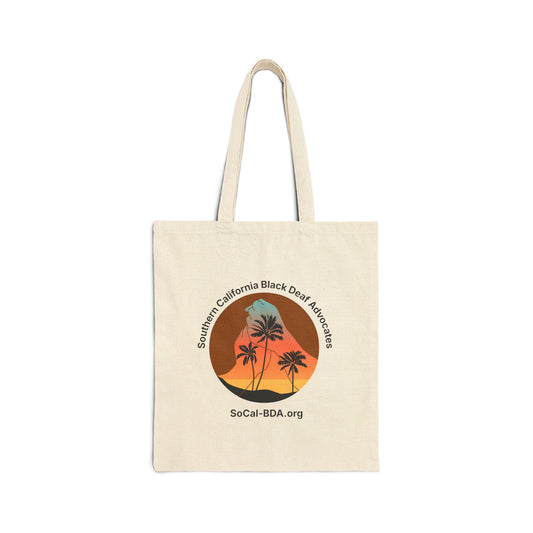 Tote Bag with Southern California Black Deaf Advocates logo