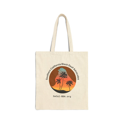 Tote Bag with Southern California Black Deaf Advocates logo