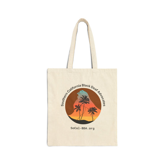 Tote Bag with Southern California Black Deaf Advocates logo