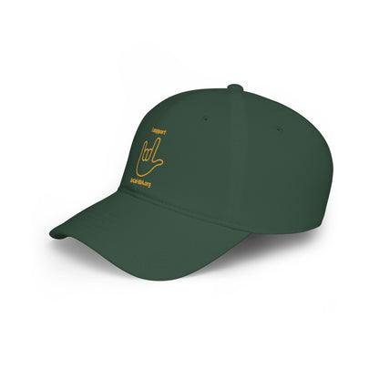 Low Profile Baseball Cap -- ILY handshape with support for SoCal-BDA